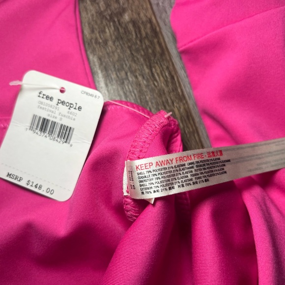 Free People Movement After Hours Jumpsuit in Festival Fuschia Size Small NWT - Picture 4 of 7